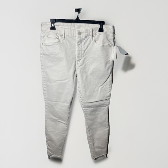$238 Mother Women's Cream Puff “The Looker" Ankle Fray Jeans Pants Size 32- NWT - Picture 1 of 11